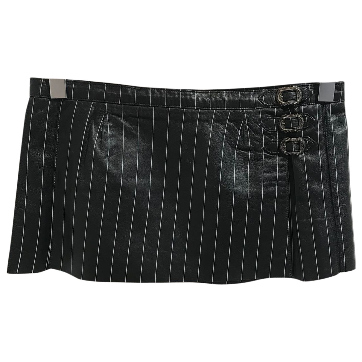 Leather mini skirt Chrome Hearts Black 